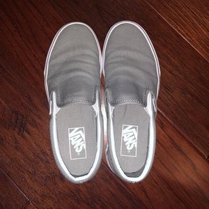 Women’s gray slip on vans